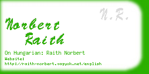 norbert raith business card